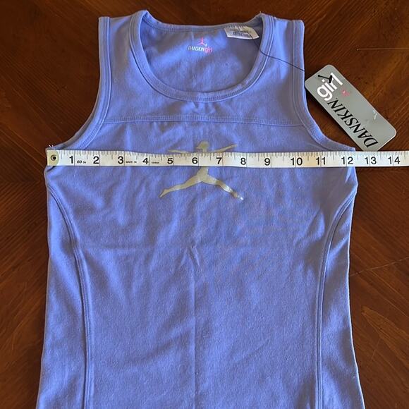 Danskin Girl Light Purple Sleeveless Knit Dance Top Size Large - Picture 7 of 8